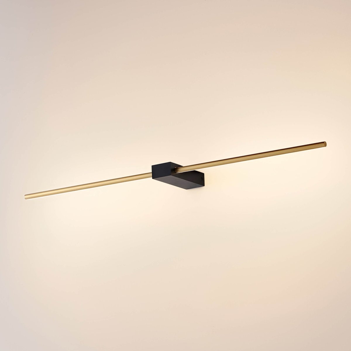 Applique LED horizontale graphique - EDELINE noir et doré, KOSILUM