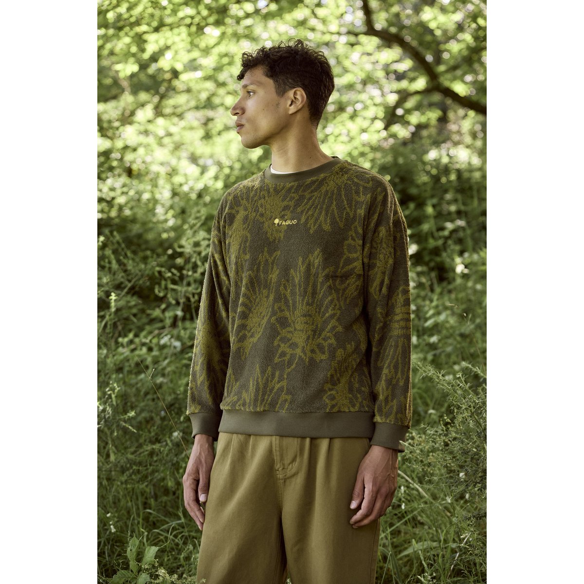 Sweat FANGO kaki foncé, FAGUO