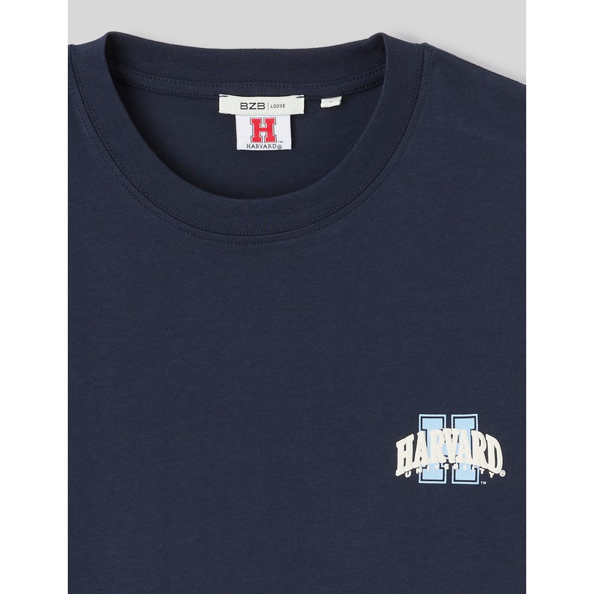 T-shirt licence harvard bleu foncé, BZB