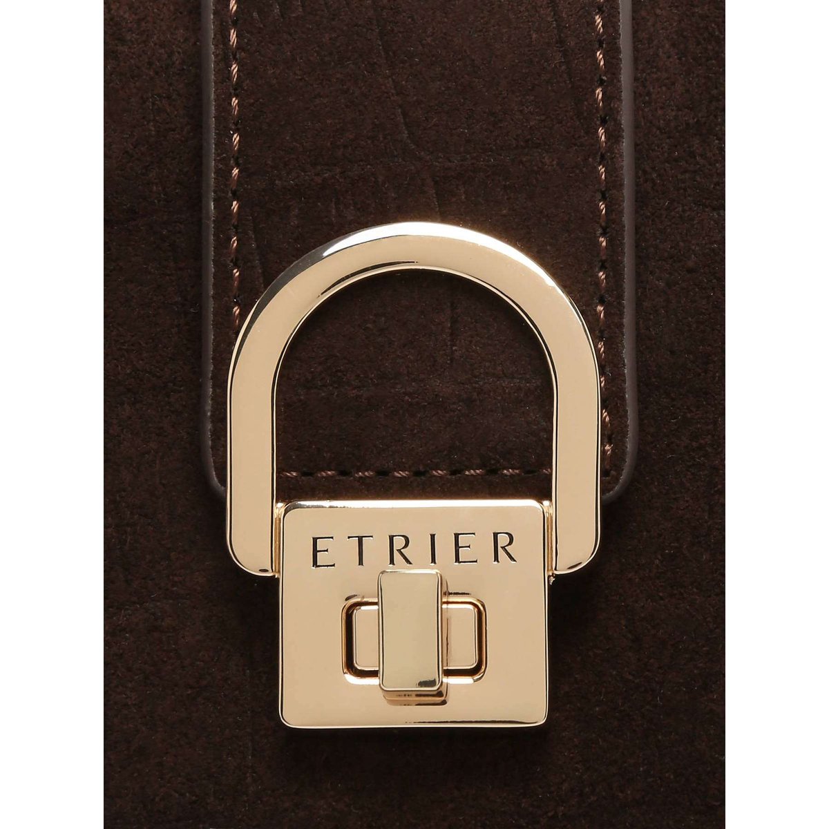 Sac bandoulière Equestre croco Equestre croco chocolat, ETRIER