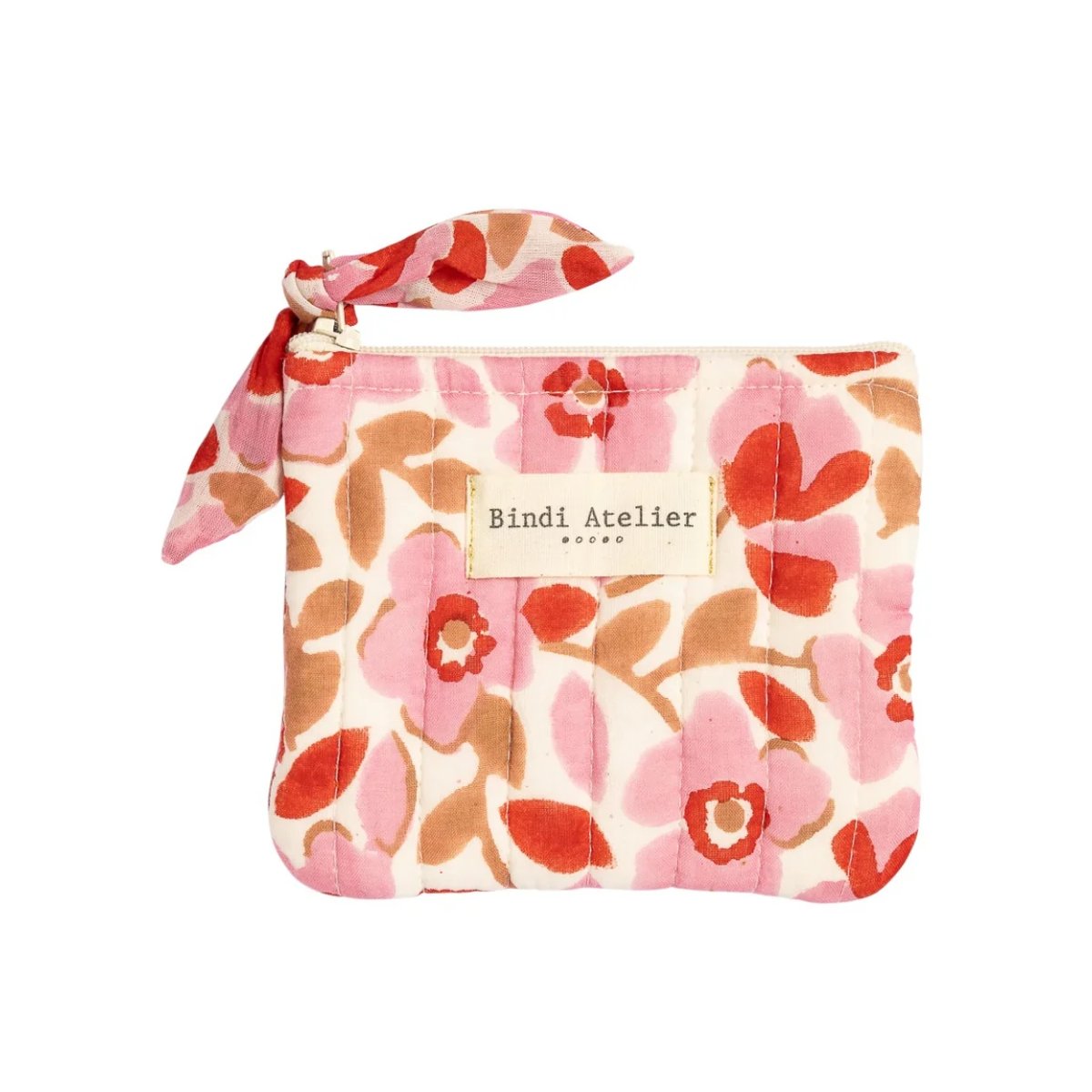 Porte-monnaie en coton Amelia rose pink, BINDI ATELIER