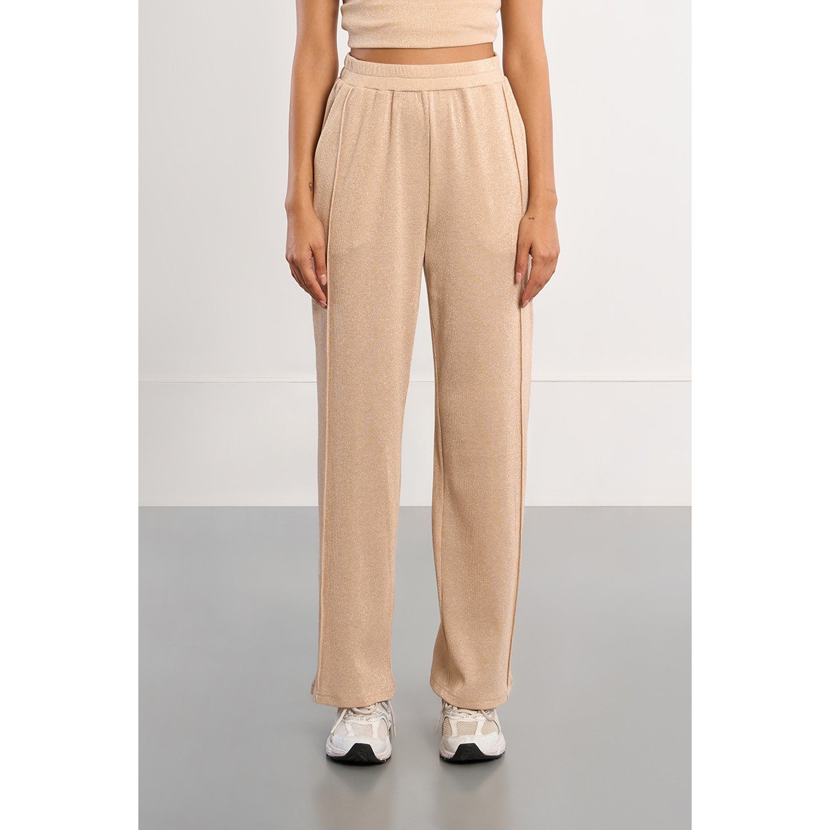Pantalon jogger irisé beige, LILI SIDONIO