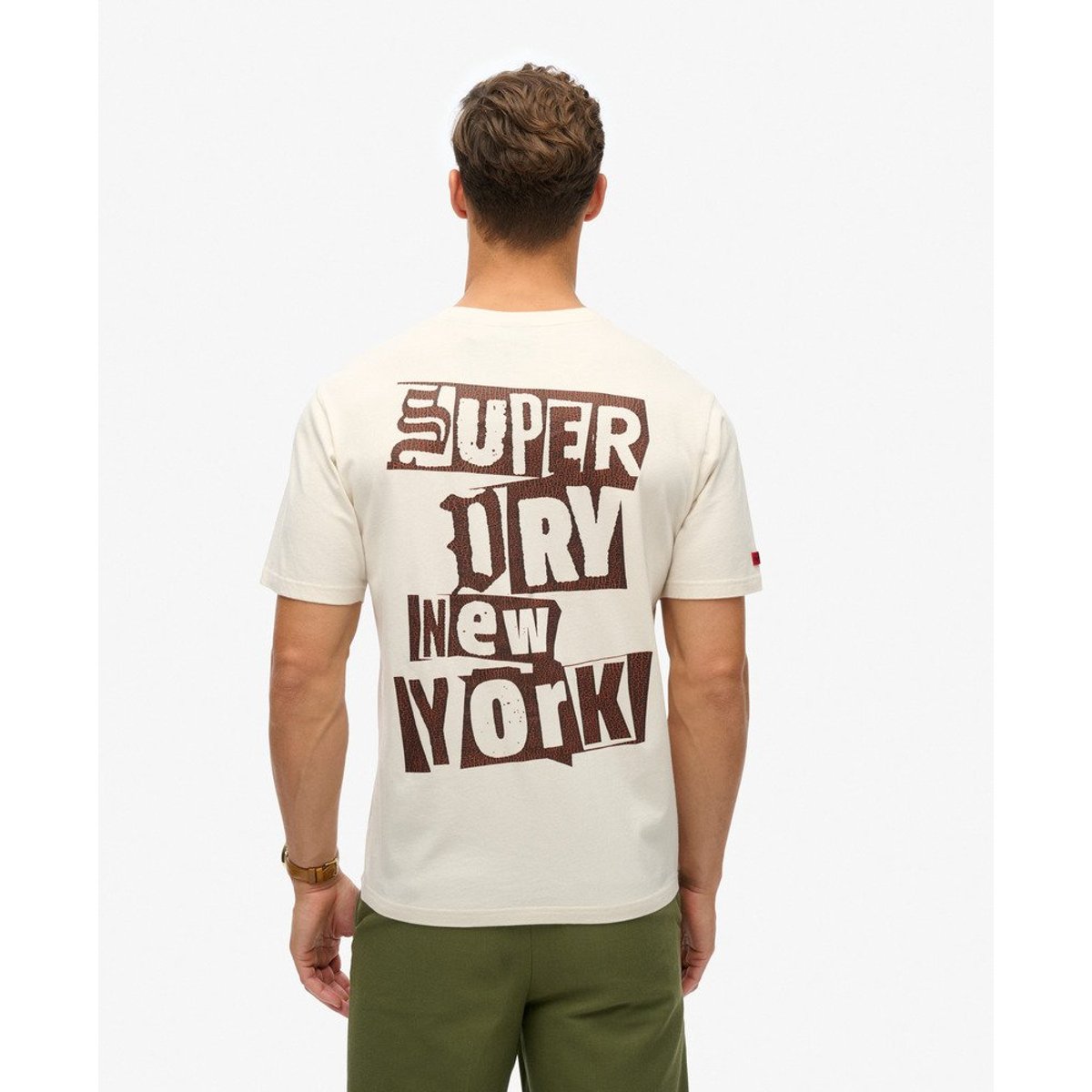 T-shirt ample à motif Lo-fi Punk crème, SUPERDRY
