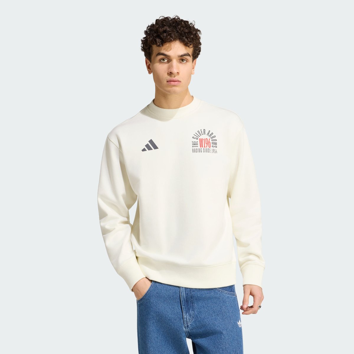 Sweat-Shirt Mercedes - Amg Petronas Formula 1 Team Silver Arrows 1955 Sweat-Shirt Mercedes - Amg Petronas Formula 1 Team Silver Arrows 1955 off white / granite, adidas Performance