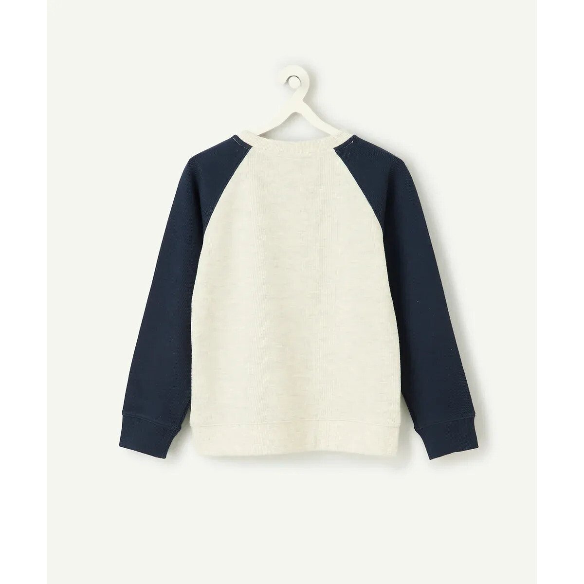 Colour Block T-Shirt with Long Sleeves navy/ecru, TAPE A L'OEIL