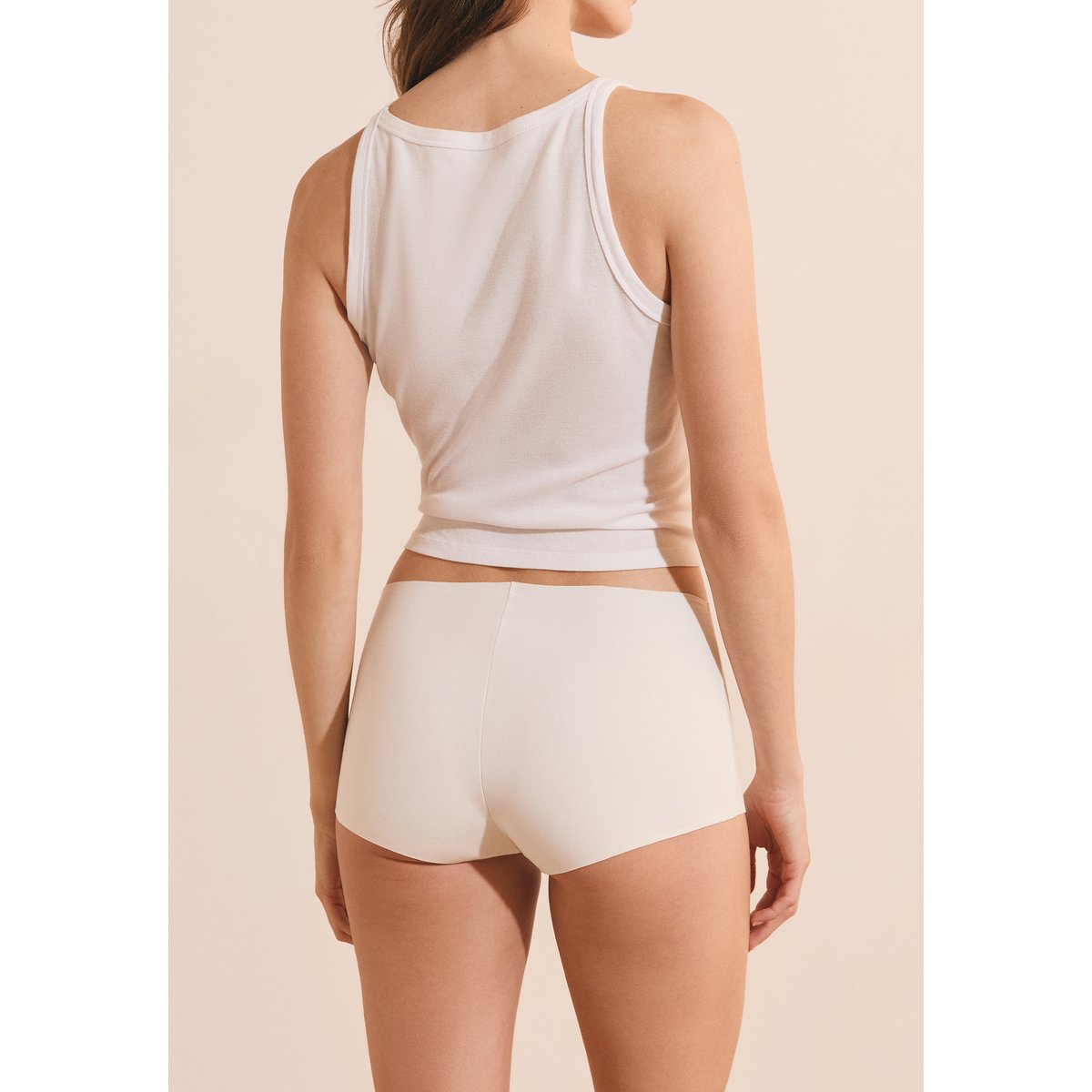 Short en coton INVISIBLE blanc, ETAM
