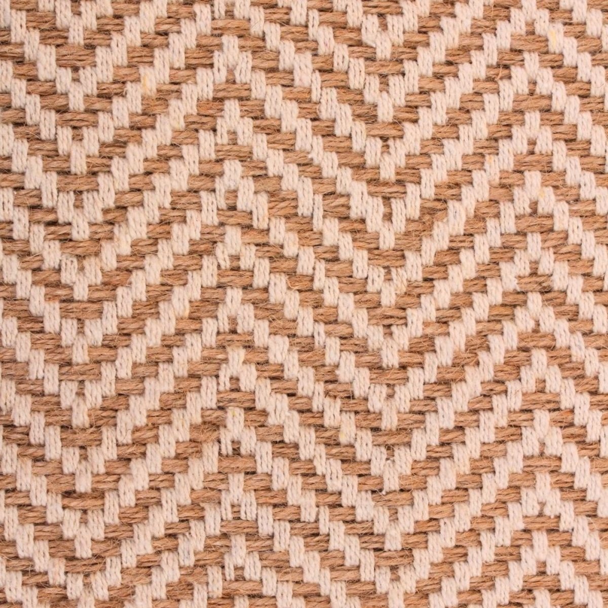 Tapis rectangulaire chevron 90x60cm marron, ORNAMI