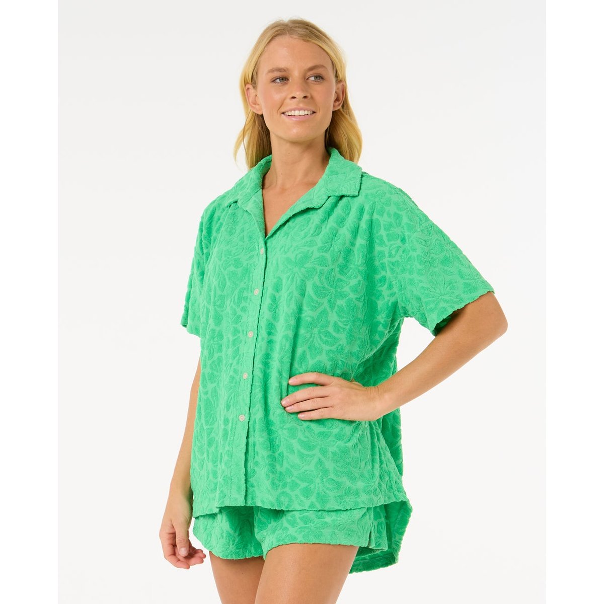 Chemise LAS DALIAS TERRY SHIRT vert clair, RIP CURL