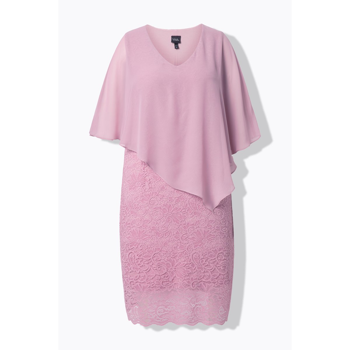 Robe de soirée en jersey. Cape vieux rose, ULLA POPKEN