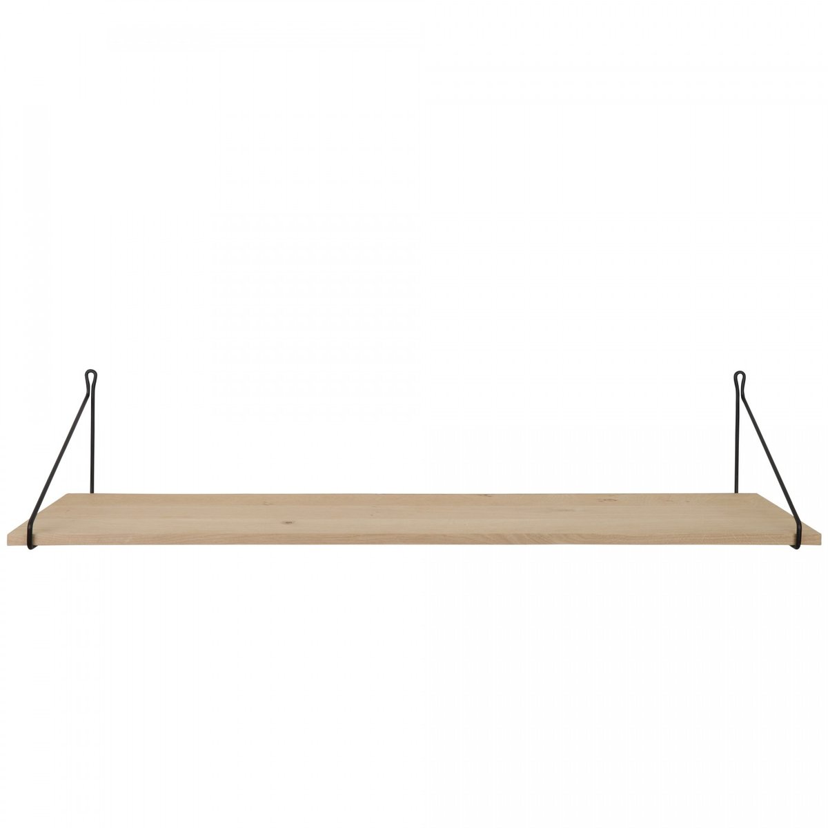 Etagère Vintage Chêne Rustique Brut 100 x 25 cm equerre noire, ARCHIV