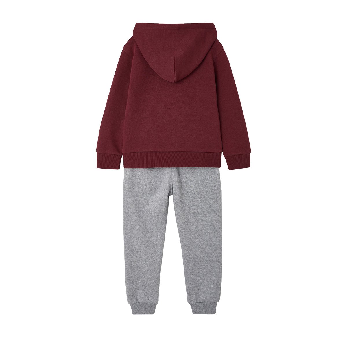 Ensemble sport à capuche bordeaux, VERTBAUDET
