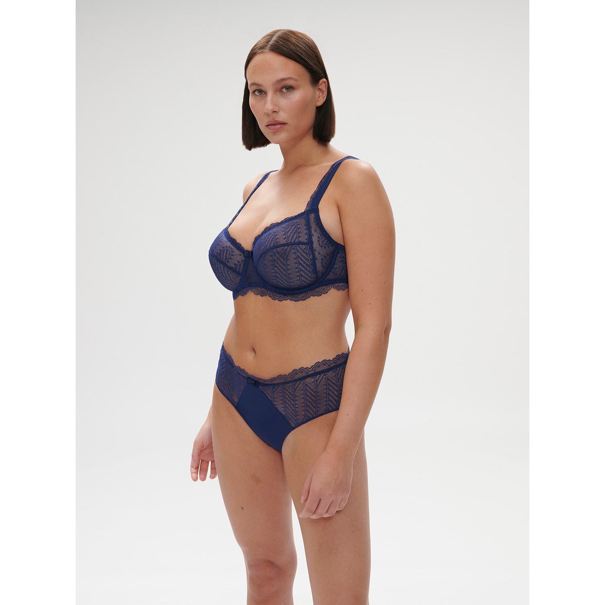 Soutien-gorge avec armature décolleté carré, CANOPÉE bleu, SIMONE PERELE