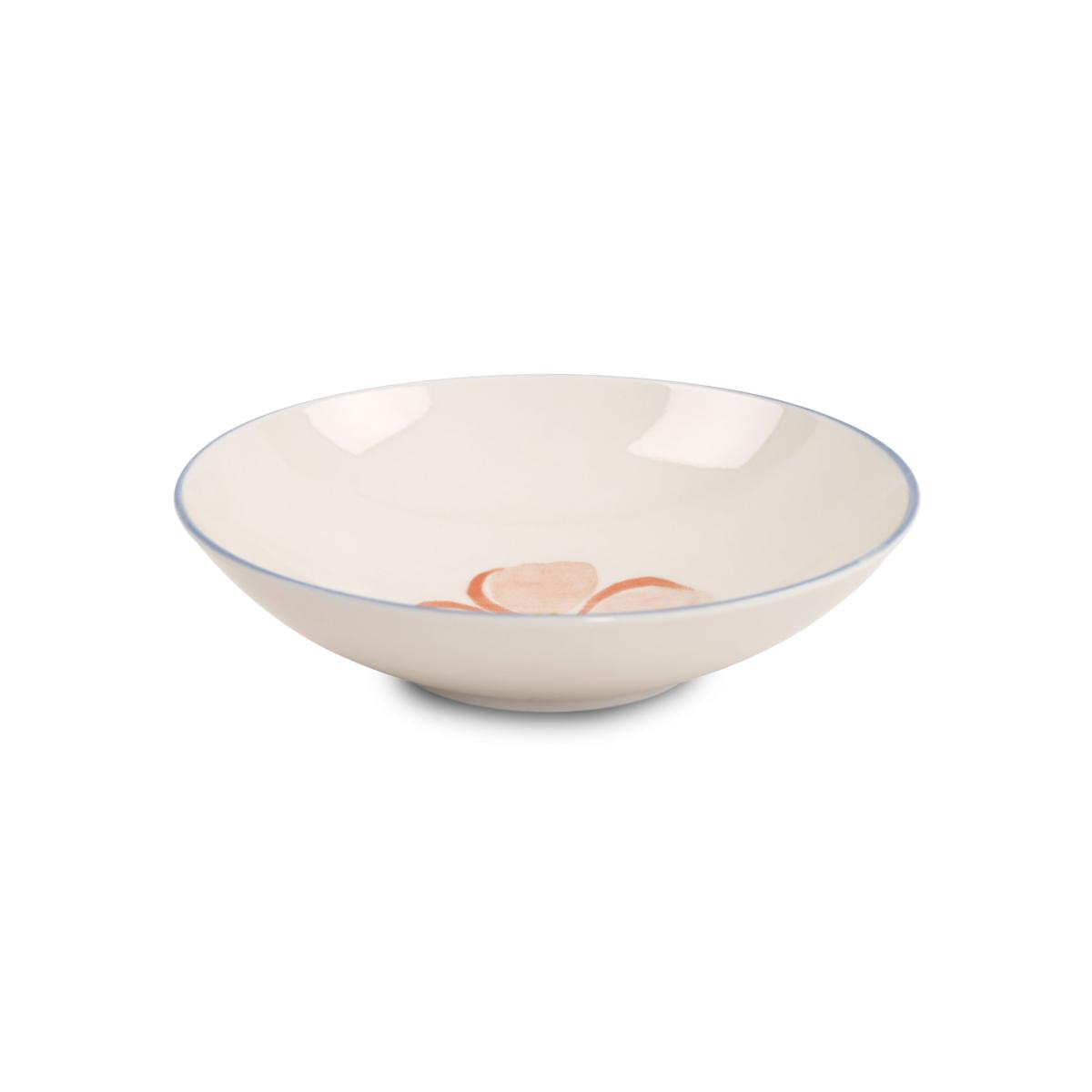 Service 18 pièces rose/vert en porcelaine - "Aube de Pivoine" couleur unique, LAGUIOLE CUISSON