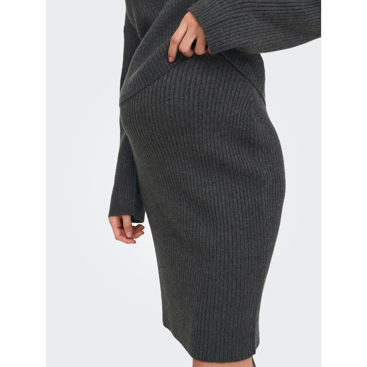 Jupe En Maille dark grey melange, ONLY
