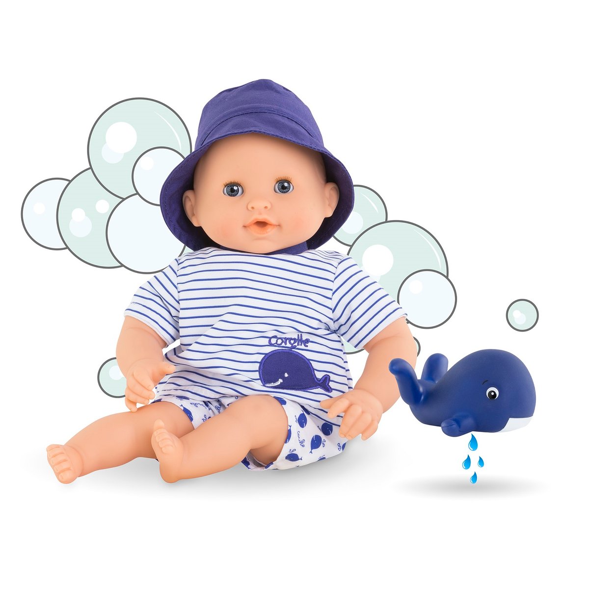 Poupon Bébé Bain Marin bleu, COROLLE