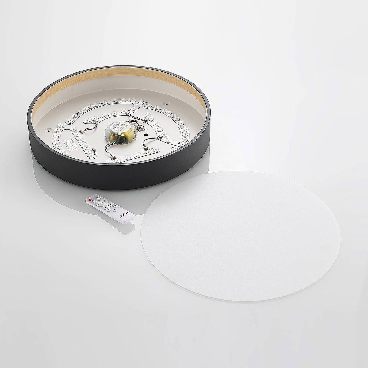Plafonnier moderneLED, Todor anthracite, LINDBY