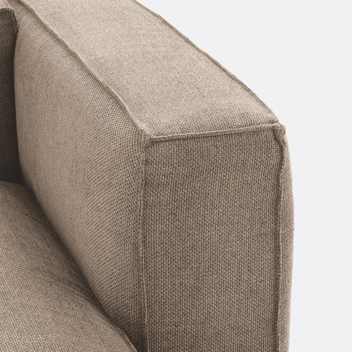 Elément méridienne pour canapé modulable, en tissu texturé, SEVEN taupe, LA REDOUTE INTERIEURS