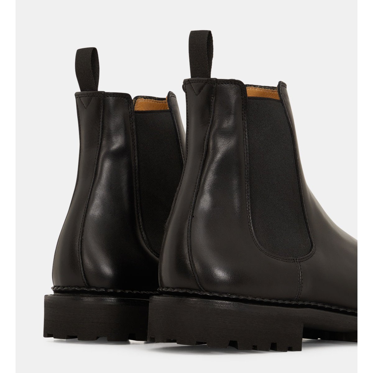 Boots chelsea sentier cuir lisse goodyear noir, COMPTOIR GL