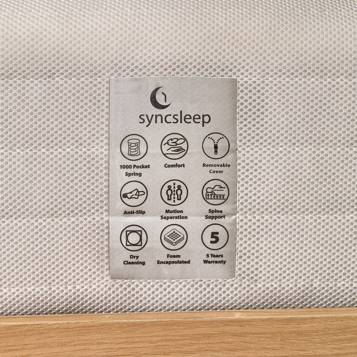 Balance 1000 Comfort Layers Pocket Sprung Mattress beige, SYNCSLEEP