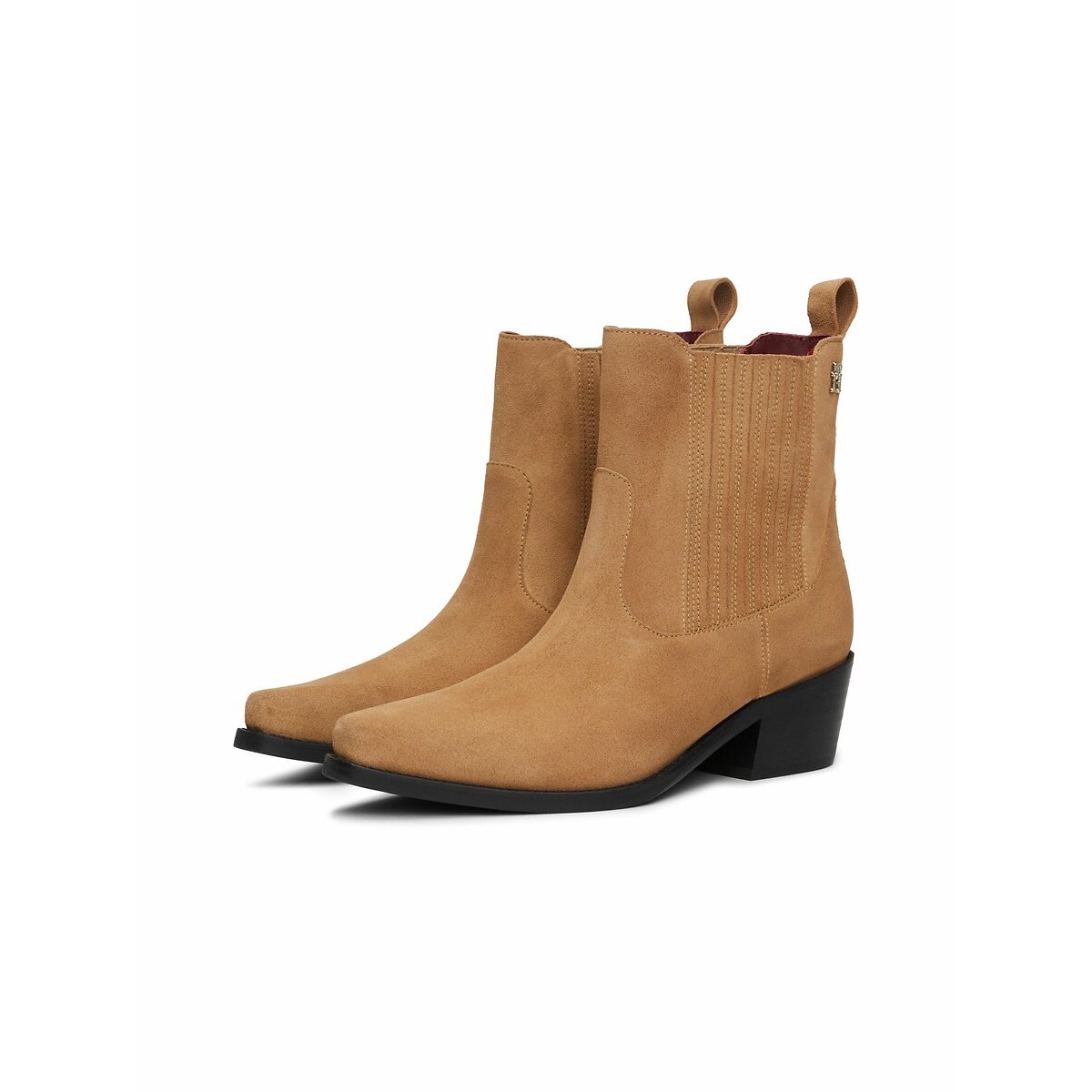Suede Cowboy Ankle Boots camel, TOMMY HILFIGER