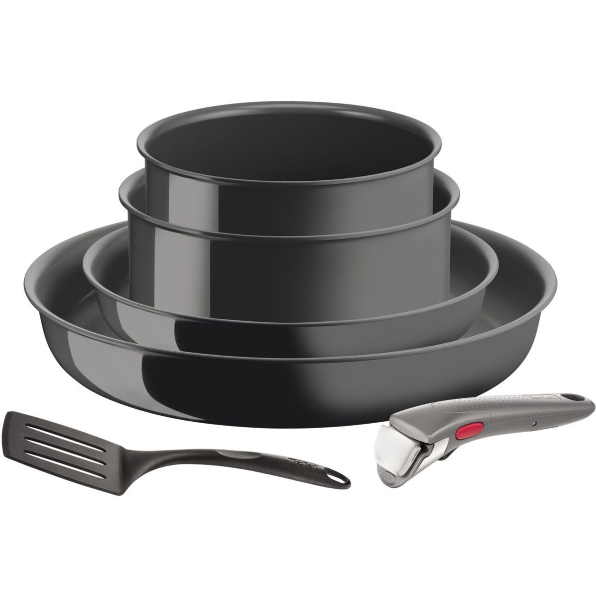 Batterie de cuisine Renew 6pcs ceramique L2609602 gris, TEFAL