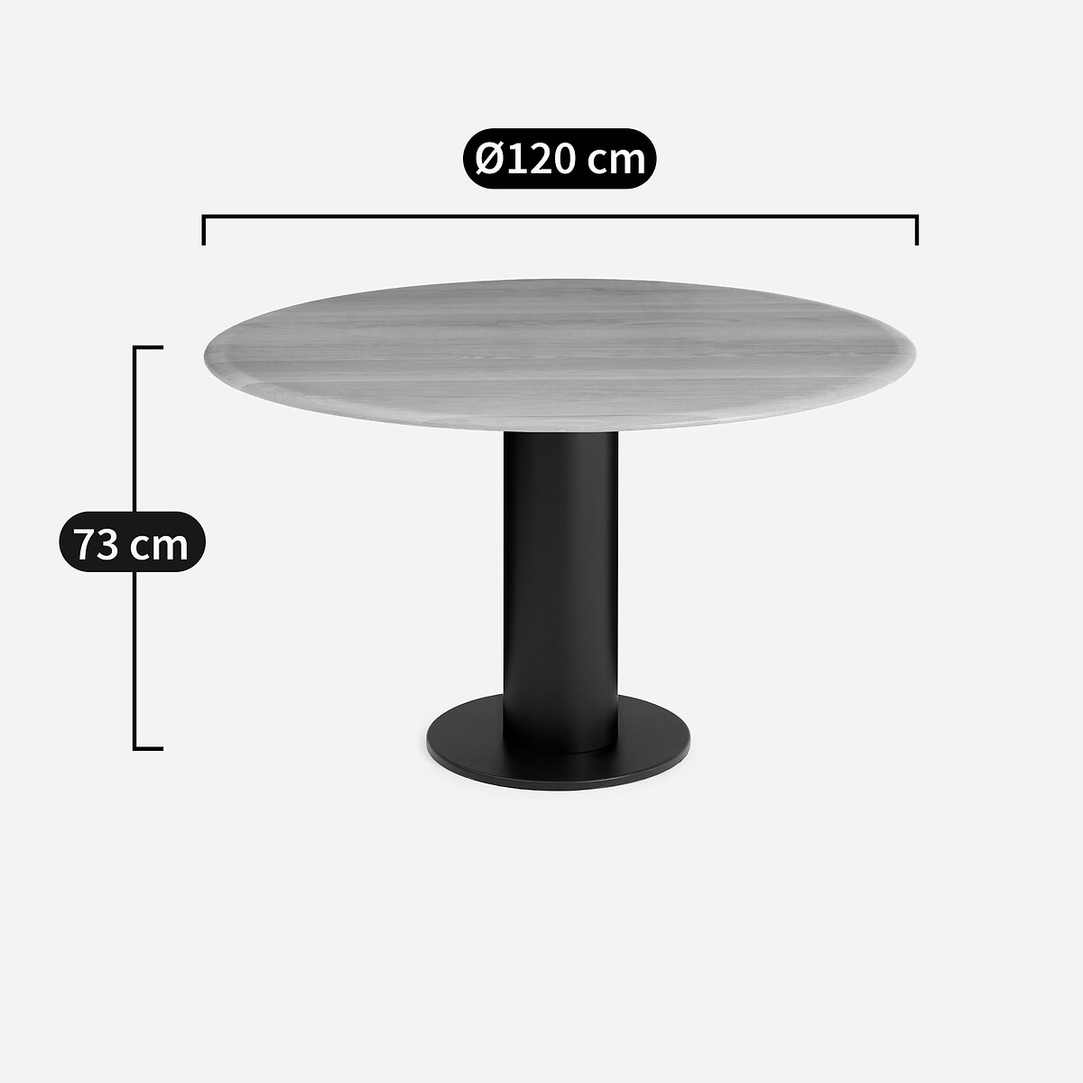 Tirondo Round Oak Table Top, ø120cm natural oak, AM.PM