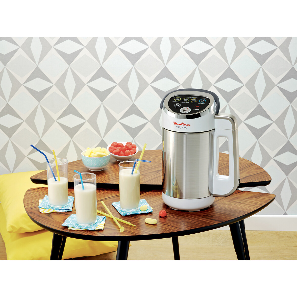 Blender chauffant Easy Soup LM841B10 inox/blanc, MOULINEX