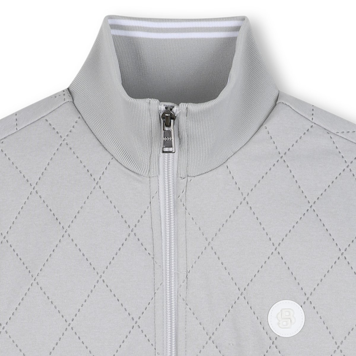 Cardigan con colletto rialzato gris chine, BOSS KIDSWEAR