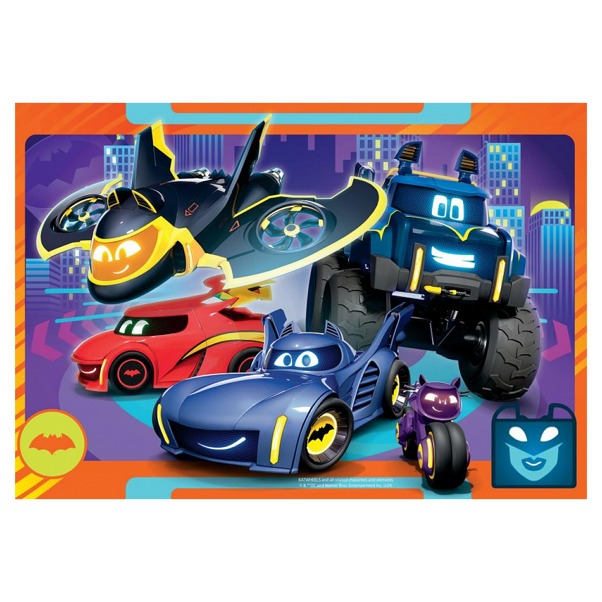 Puzzles 2x24 p - pret pour l'action / batwheels couleur unique, RAVENSBURGER