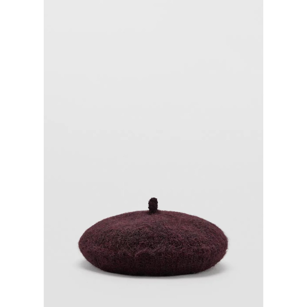 Béret laine mélangée bordeaux, MANGO