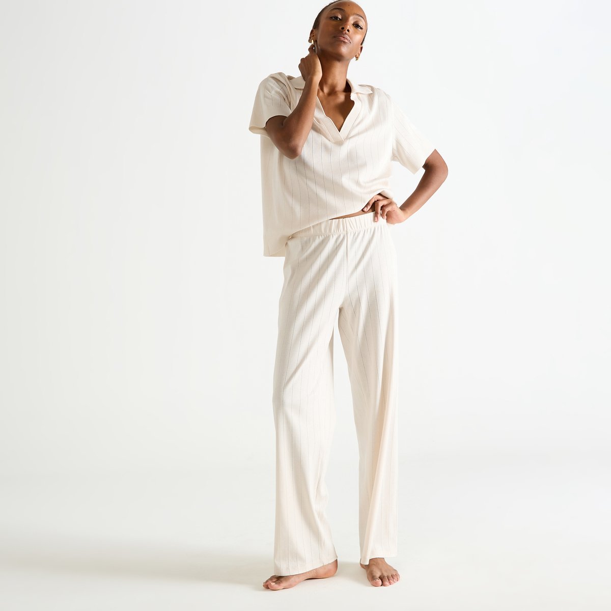 Pantalon en tricot ÉNORA sable, LAURENCE TAVERNIER