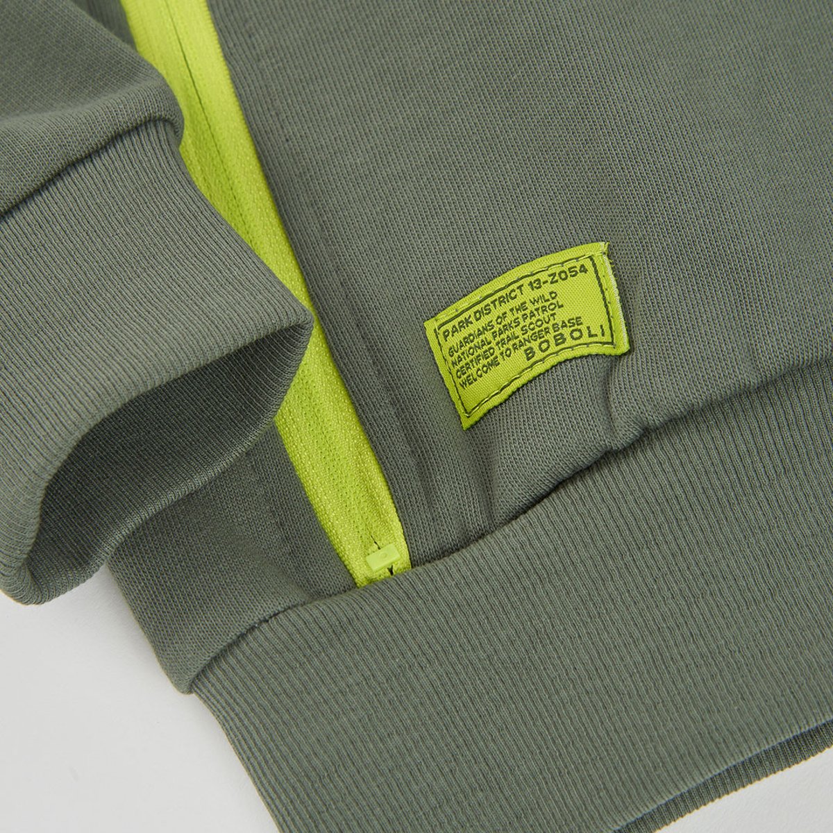 Veste garçon en molleton à capuche gris, BOBOLI