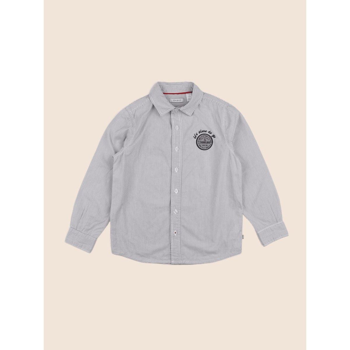 Chemise - Très bon état gris, OKAIDI