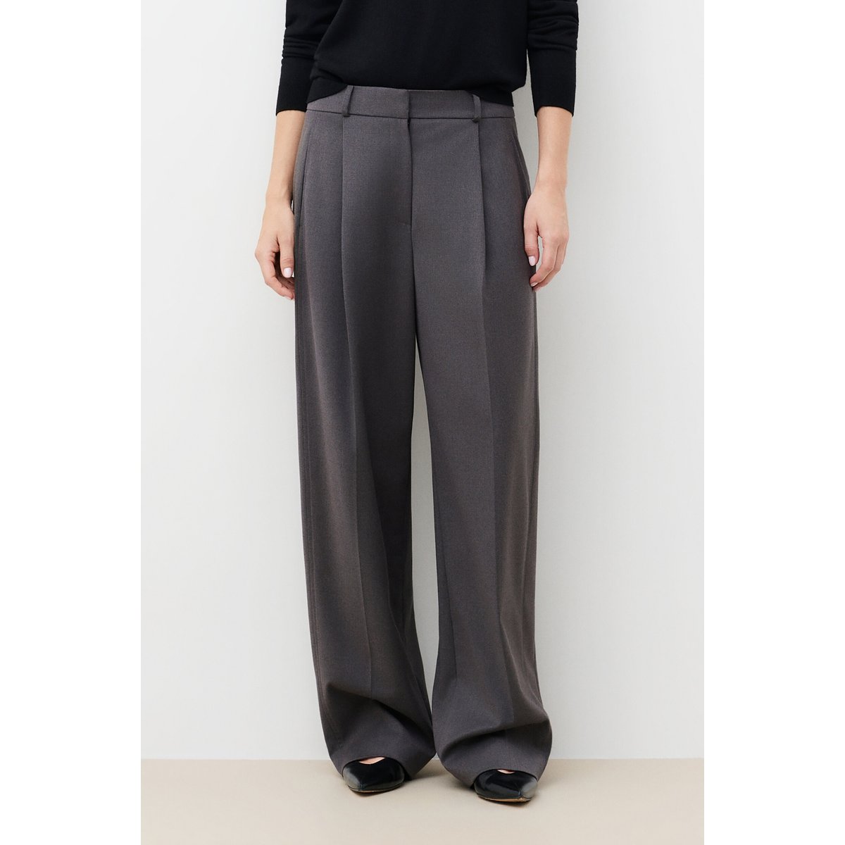 Pantalon ample structuré PADRIEN gris, CAROLL