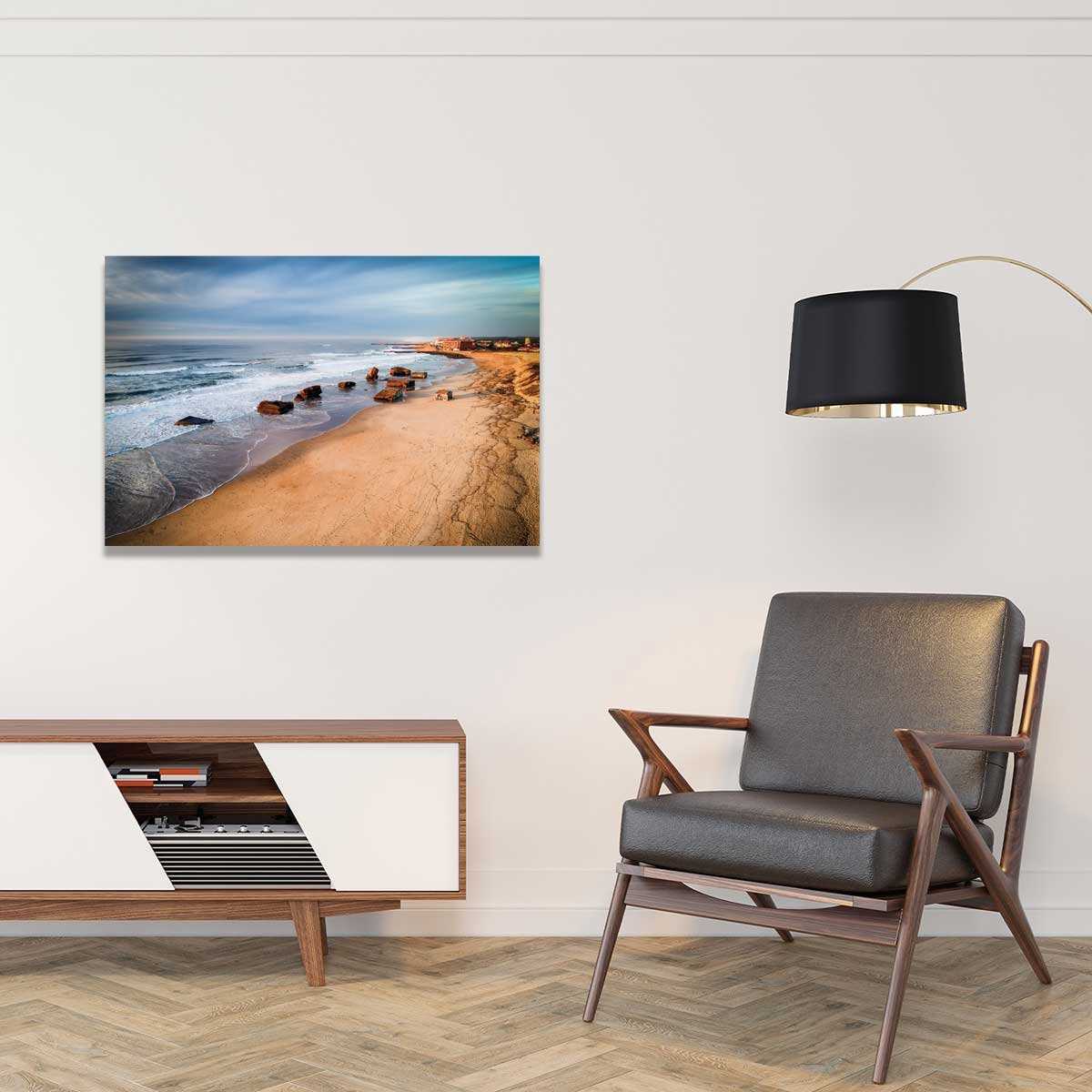 Tableau capbreton sud blocos vue du ciel tableau alu dibond, HEXOA