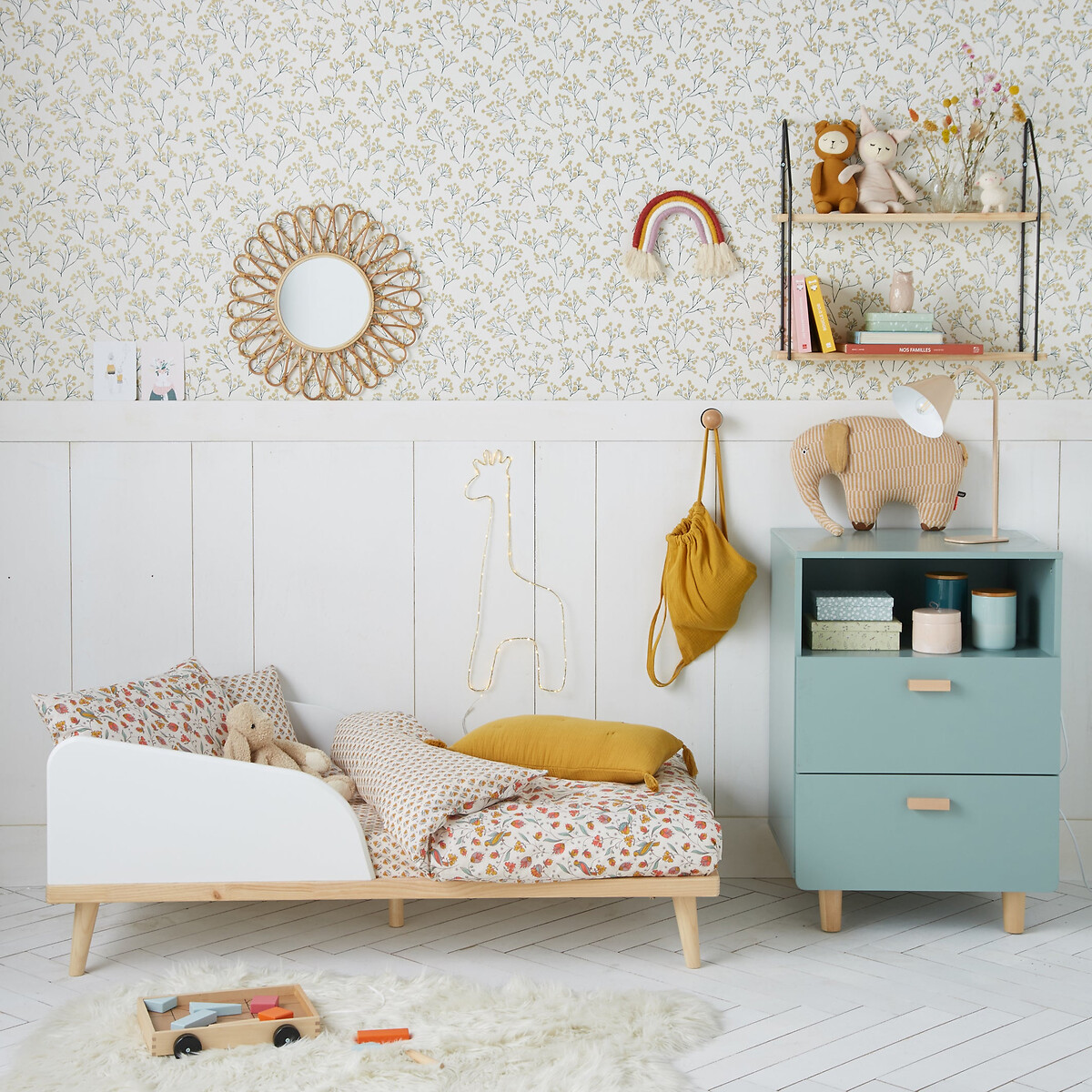Bertille Bed Set Without Duvet pink print, LA REDOUTE INTERIEURS