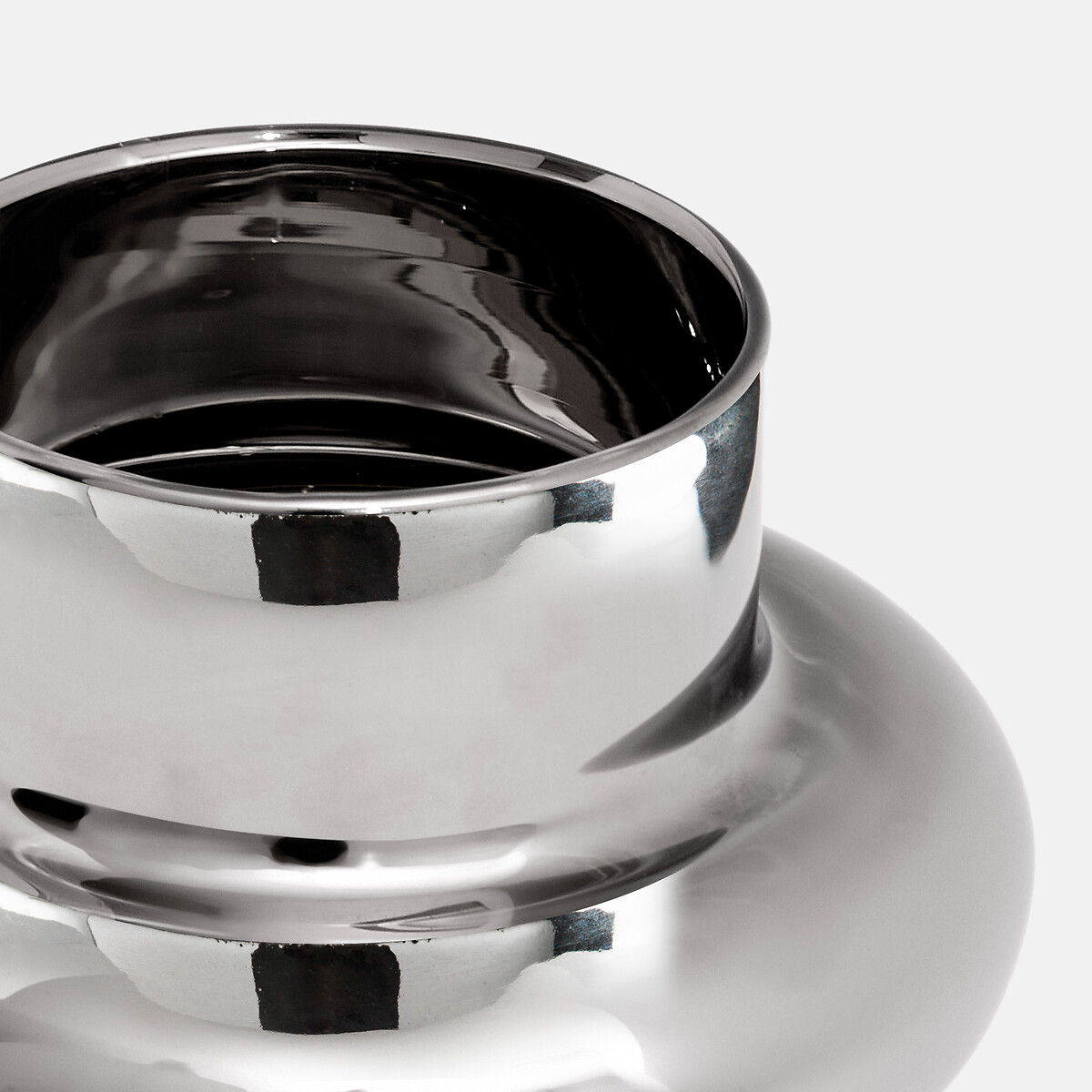Vase en verre métallisé, hauteur 20 cm, ORLYA chrome, LA REDOUTE INTERIEURS