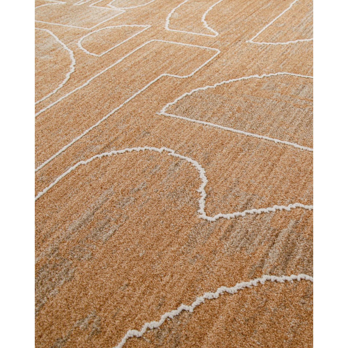 WECONhome Beatle-B par Esprit, tissé machine, tapis poils courts, motif graphique avec effet relief, certifié OEKO-TEX® ,  Beatle-B brun multicolore, ESPRIT