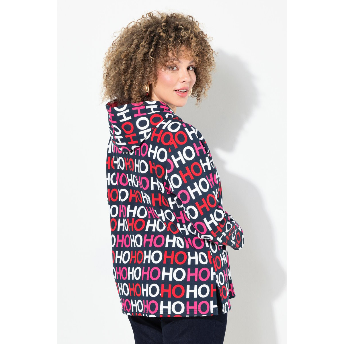 Sweat-shirt classique à capuche et manches marine, ULLA POPKEN