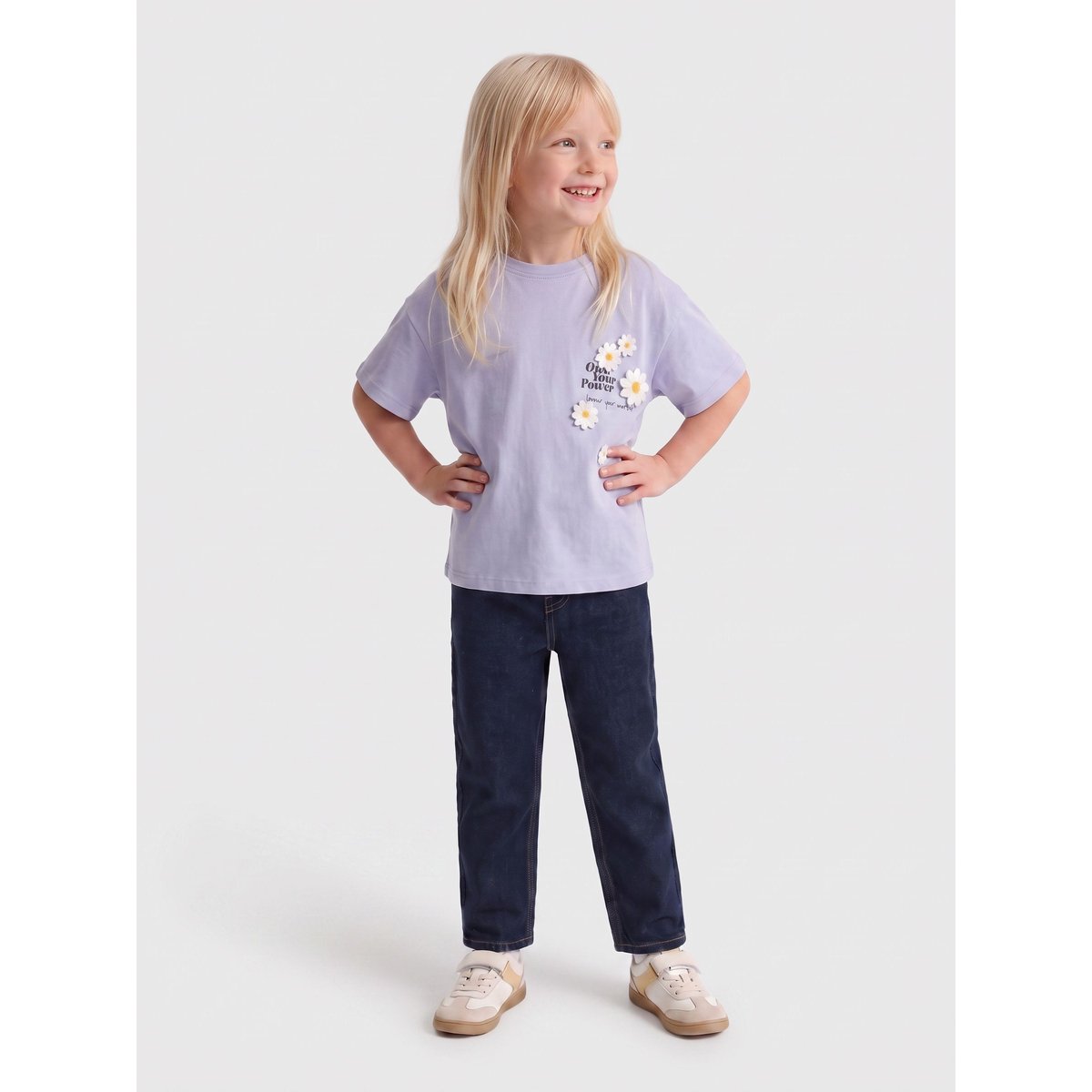 Jean Coupe Droite dark blue denim, KIDS ONLY