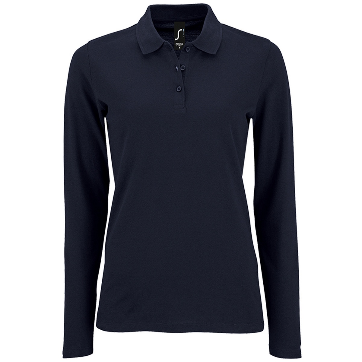 Polo manches longues PERFECT bleu marine, SOLS