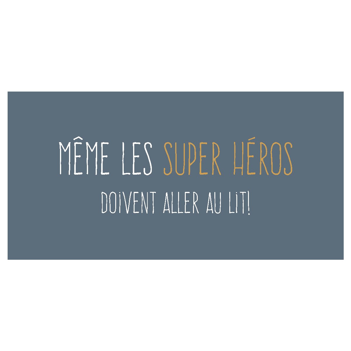 Tapis coton enfant imprimé enfant HEROS bleu, TODAY