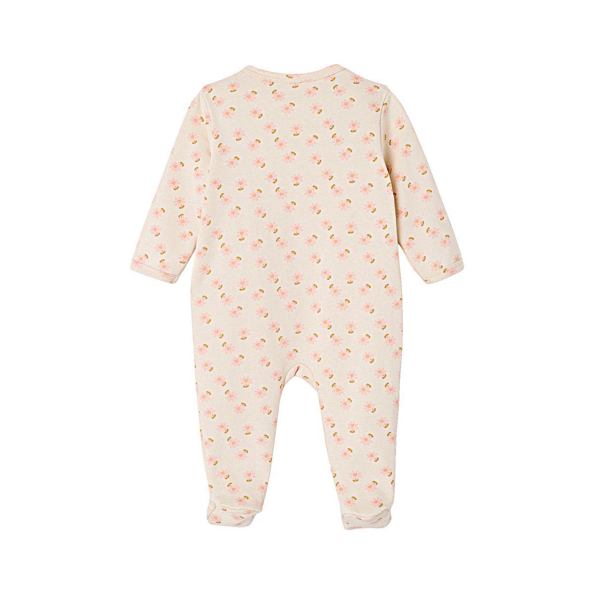 Pyjama bébé naissance en molleton écru, VERTBAUDET
