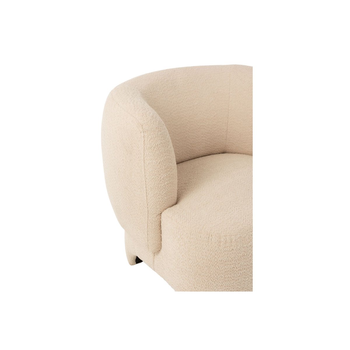 Fauteuil en tissu bouclette blanc cassé - EDELWEISS blanc, HELLIN, DEPUIS 1862