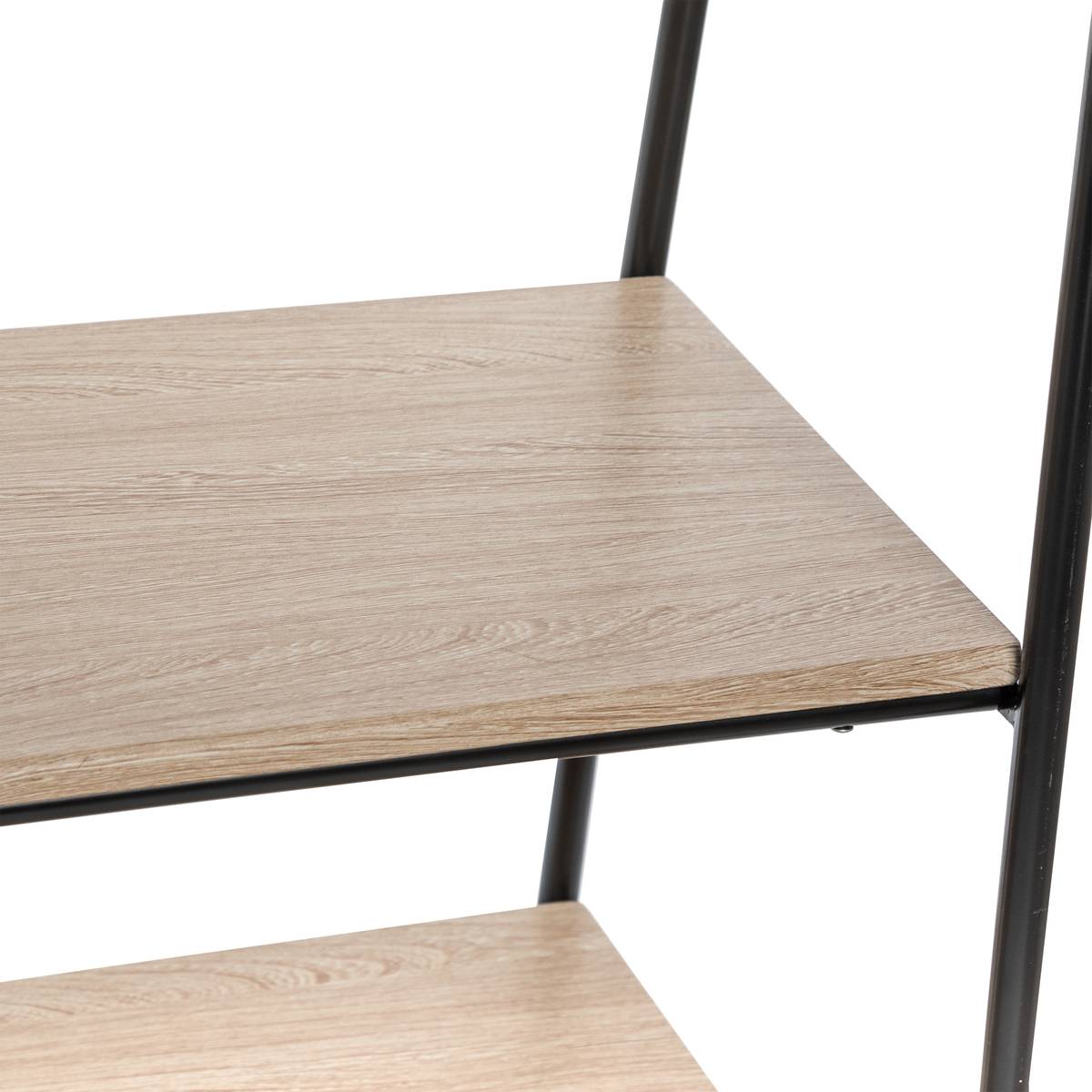 Portant à vêtements avec étagères en métal JANO noir, 5FIVE SIMPLY SMART