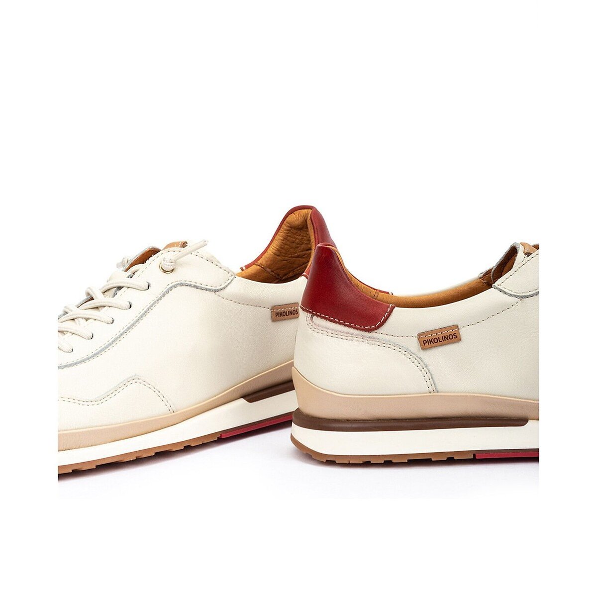 Sneakers in pelle, DENIA bianco, PIKOLINOS