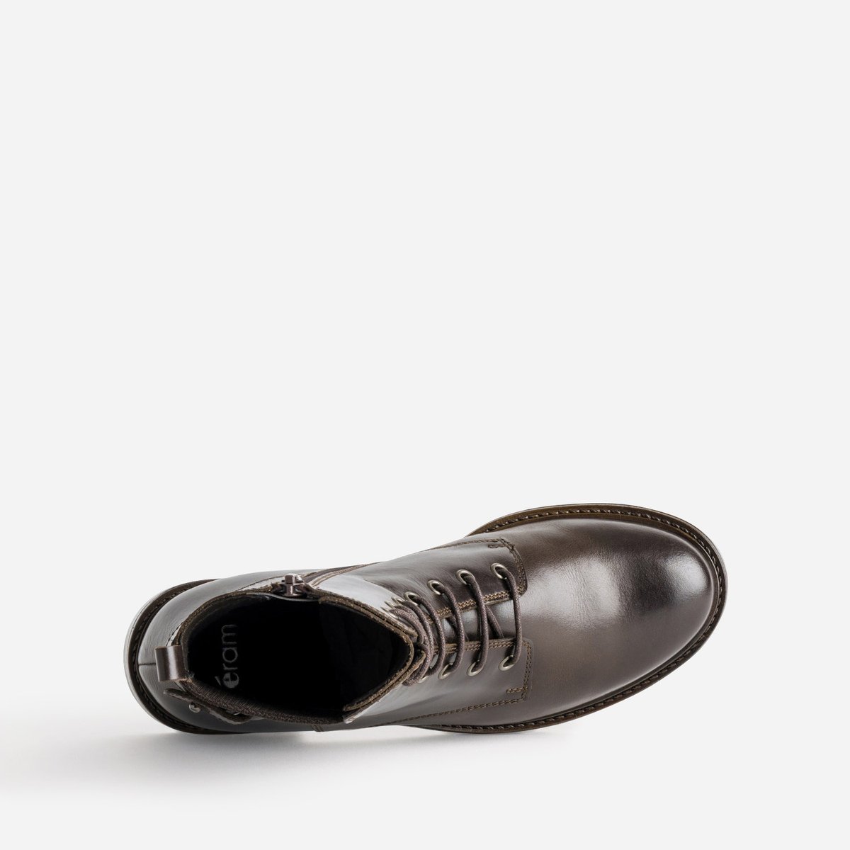 Boots en cuir LUCILE chocolat, ERAM