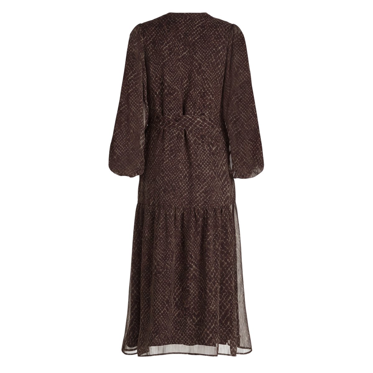 Robe maxi longueur à ceinture beige/brown, ZERO