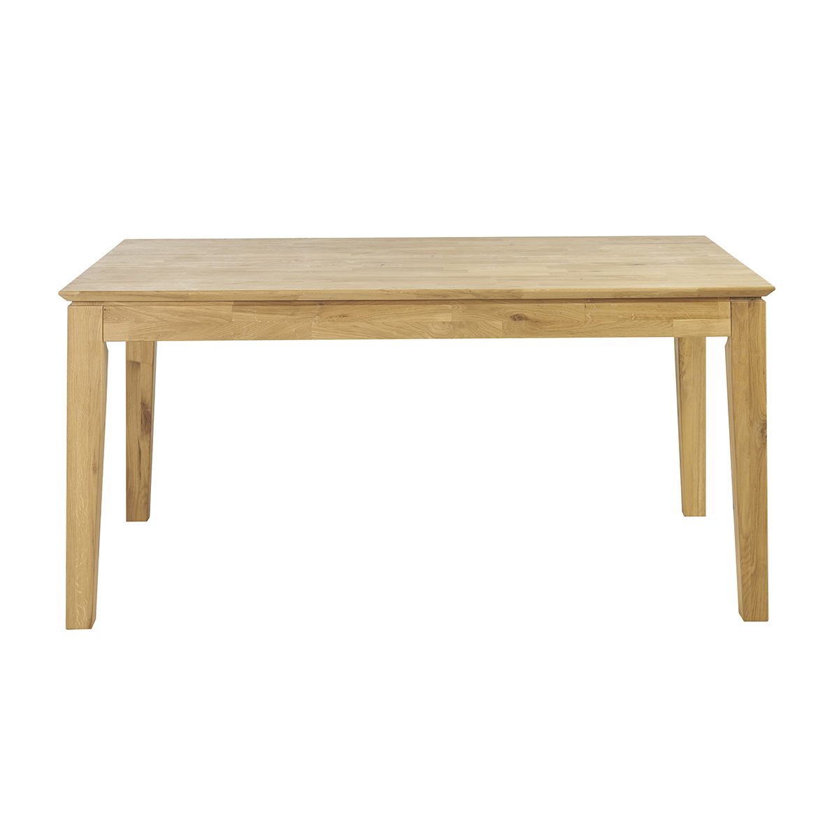 Table à manger extensible rectangulaire en bois clair chêne massif L160-220 cm YULIA bois brut, MILIBOO