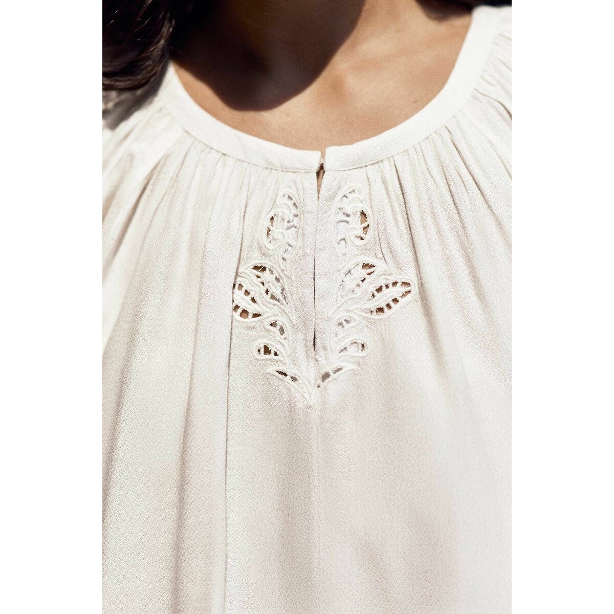 Bary Oversize Embroidered Blouse ecru , LA PETITE ETOILE